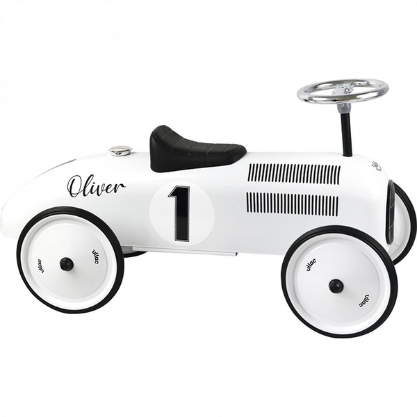 Personalised Metal Off-White Classic Ride On Toy Car from Love Unique