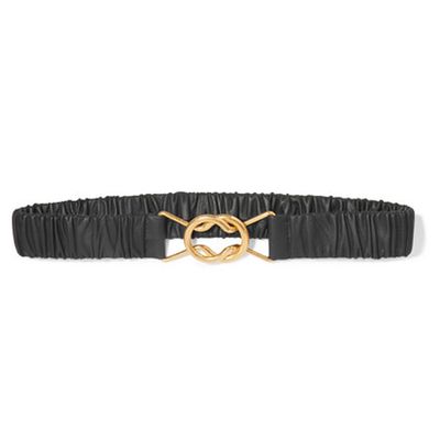 Ruched Leather Belt from Bottega Veneta