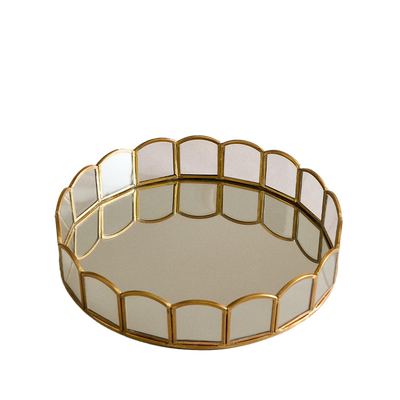 Round Metal & Mirrored Tray from Zara Home