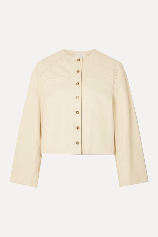 Brize Cropped Leather Jacket from Loulou Studio