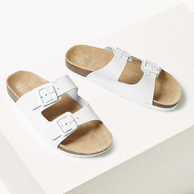 Leather Two Strap Sandals