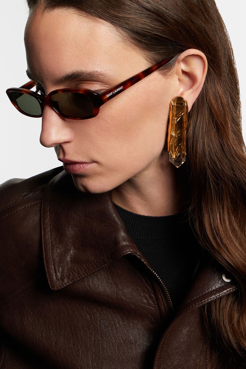 SL 872 Erin Rectangular Sunglasses from SAINT LAURENT