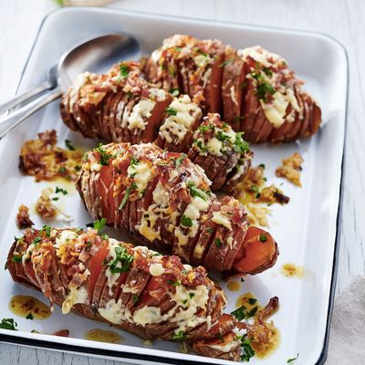 Hasselback Sweet Potatoes 'Mexican-Style'