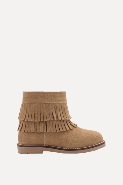 Fringed Leather Boots from Mango