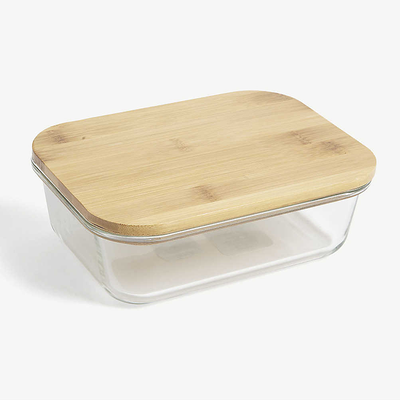 Air-Tight Glass & Bamboo Storage Dish from The White Company