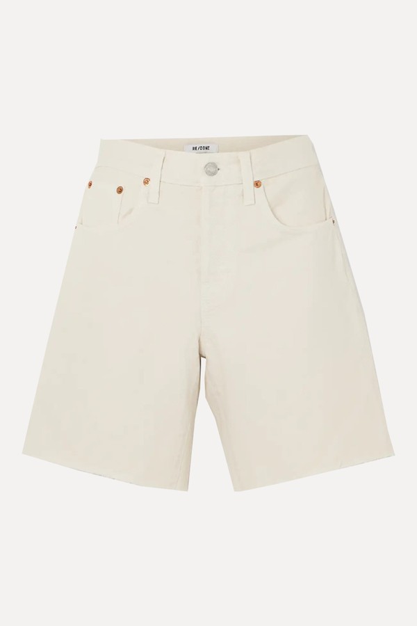 Boyfriend Frayed Denim Shorts from Re/Done