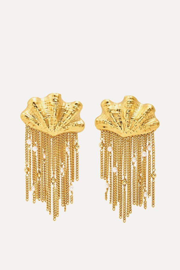 The Chloé Shells Fringed Drop Earrings from CHLOE