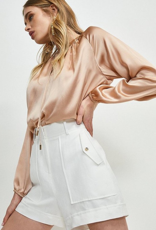 Linen Blend Shorts