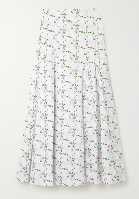 Floral-Print Cotton-Jacquard Midi Skirt Philosophy  from Di Lorenza Serefani