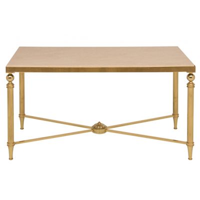 Regency Brass & Travertine Coffee Table from The Old Cinema 