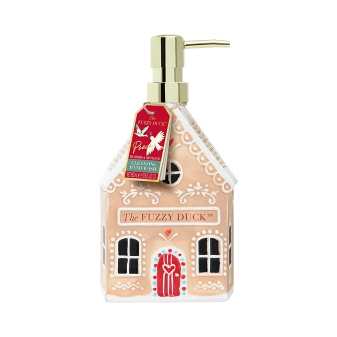 The Fuzzy Duck Winter Wonderland Festive Hand Wash & Ceramic Gingerbread House Gift Set from Baylis & Harding