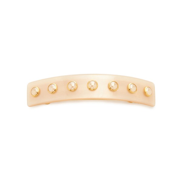 Faux Pearl-Embellished Acetate Hairclip from Mc Davidian