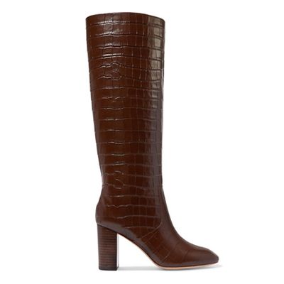 Goldy Croc-Effect Leather Knee Boots from Loeffler Randall