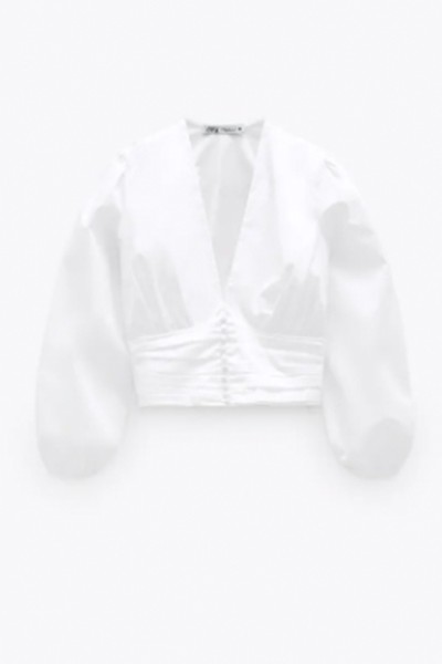 Blouse With Pleats from Zara