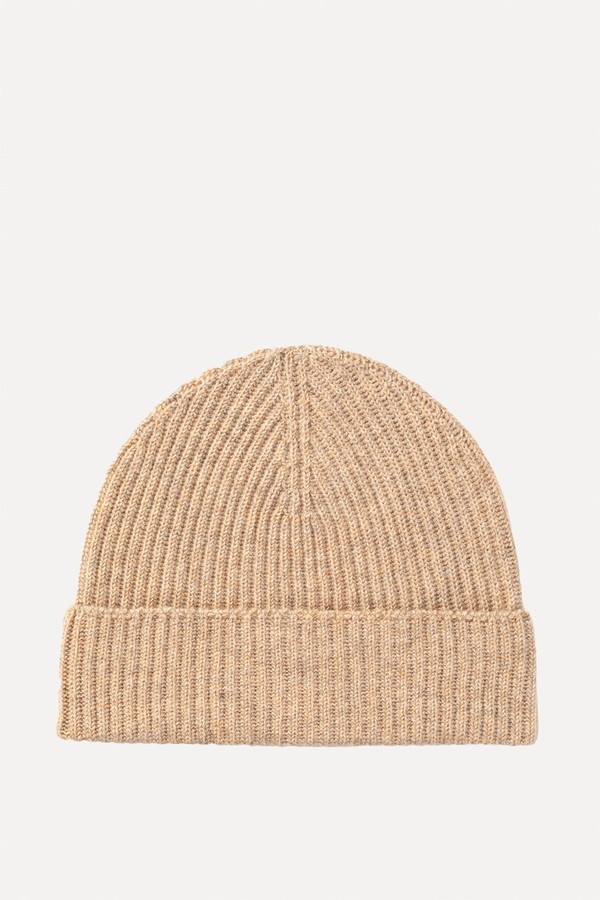 Ribbed Cashmere Beanie from Johnstons Of Elgin