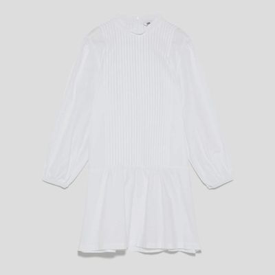 Poplin Dress With Pleats from Zara