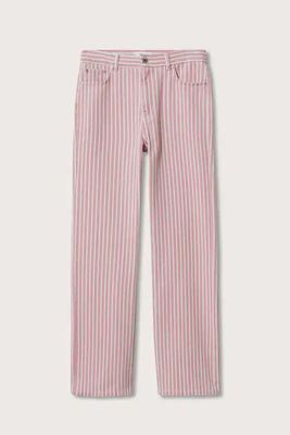 Straight striped jeans from Mango