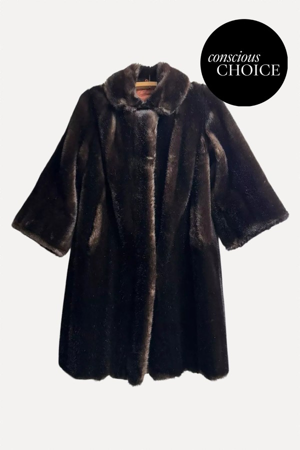 Vintage Faux Fur Coat from Tissavel