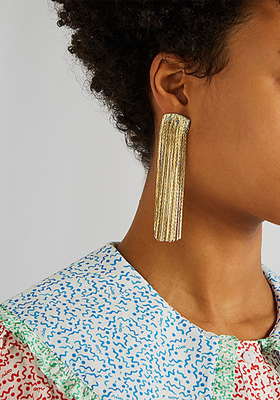 Grand Fil d'Or Gold-Plated Drop Earrings from Anissa Kermiche