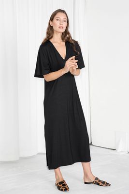 V Neck Maxi Shirt Dress from & Other Stories