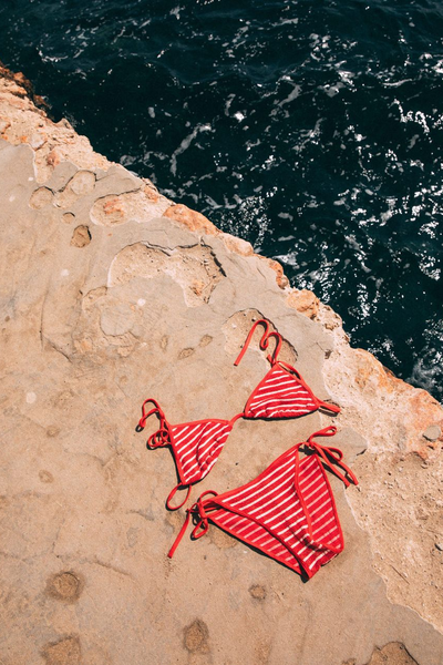 Gina Stripe Bikini, £165 | Hunza G