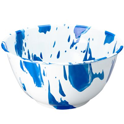 Blue & White Slip Enamelware Salad Bowl from Dyke & Dean