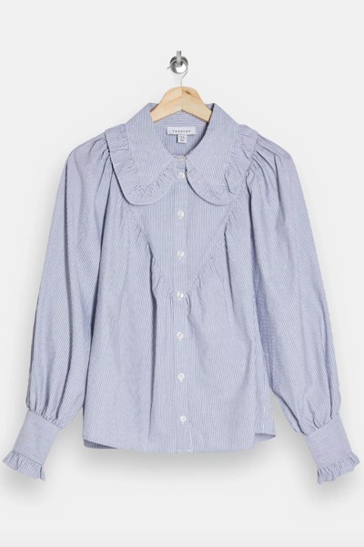 Star Collar Ruffle Blouse