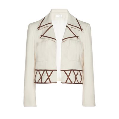 Violet-Ivory Cropped Jacket, £195 | Rixo