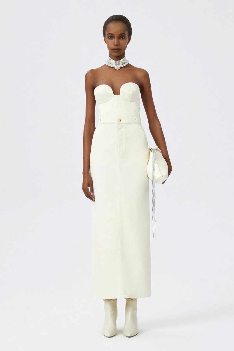 Denim Stitched Corset Top from Magda Butrym