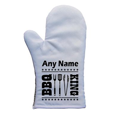 Personalised BBQ King Single Oven Mitt from Present2FutureGifts