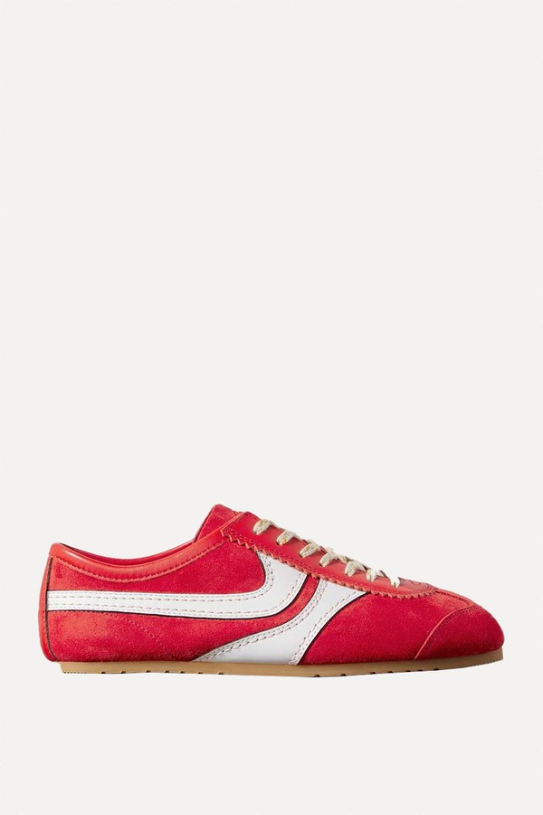 Leather-Trimmed Suede Sneakers from Dries Van Noten