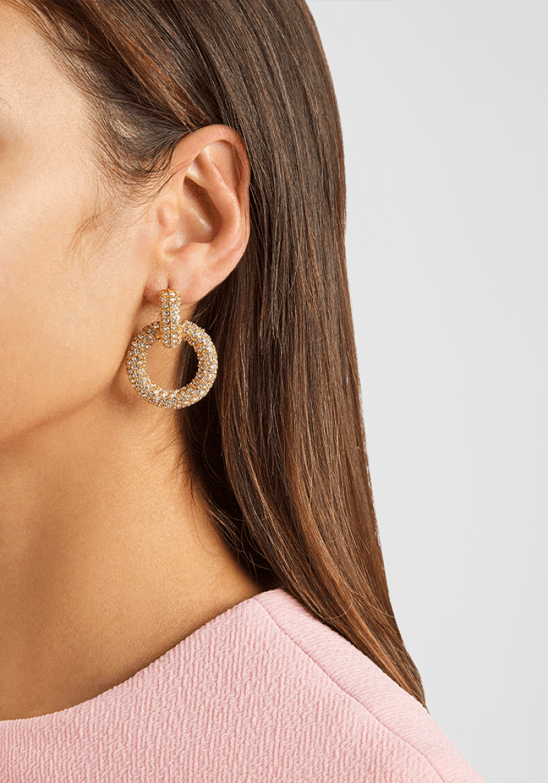Giovanna 18kt Gold Plated Drop Earring from Soru Jewellery