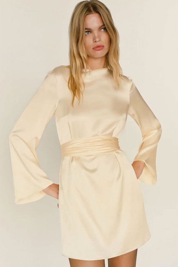 Astrid Silk Dress from Reformation x Camille Rowe