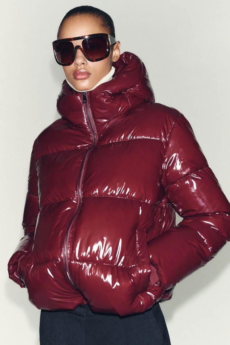 Shiny-Effect Water-Repellent Windproof Anorak from Zara