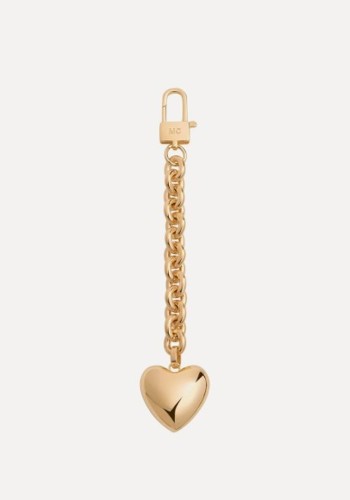 14ct Gold-Plated Heart Bag Charm 