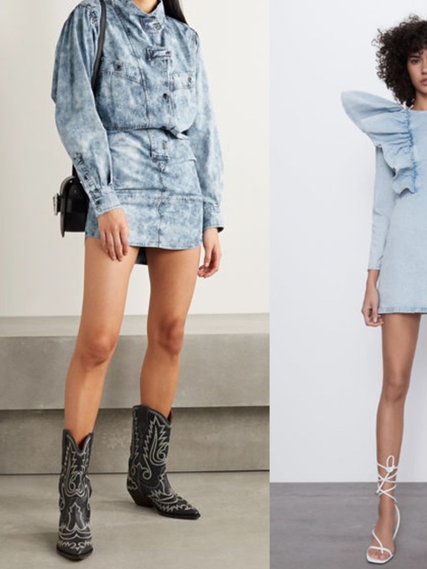 12 Denim Mini Dresses To Wear This Spring 