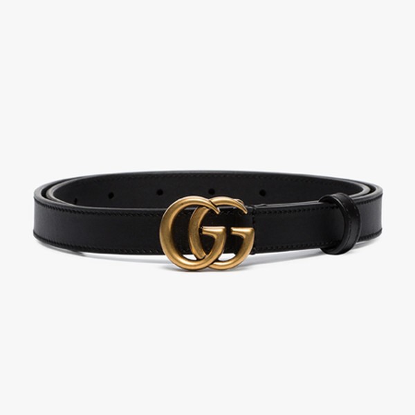 Black Marmont Logo Leather Belt from Gucci