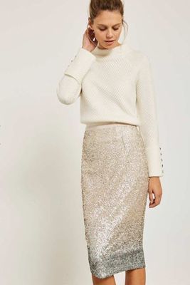 Neutral Ombre Sequin Skirt from Mint Velvet