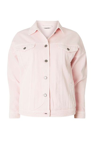 Noisy May Pale Pink Denim Jacket