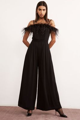 Bianca Feather Jumpsuit from Kitri