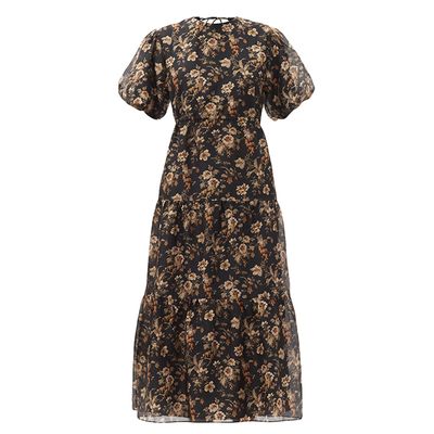Amerie Open-Back Floral-Print Cotton-Blend Dress from Sir