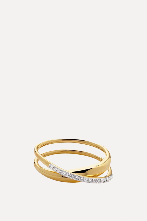 Nura Wrap Diamond Ring from Monica Vinader