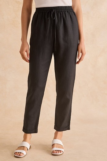 Linen Tapered Leg Trouser