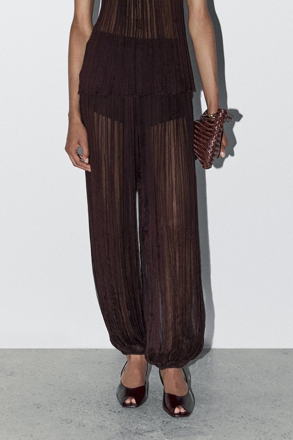 Flowing Pleated Balloon Trousers from Massimo Dutti