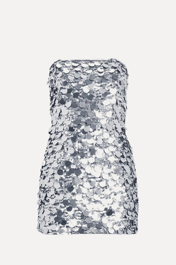 Nolia Sequin-Embellished Strapless Mini Dress from Retrofete
