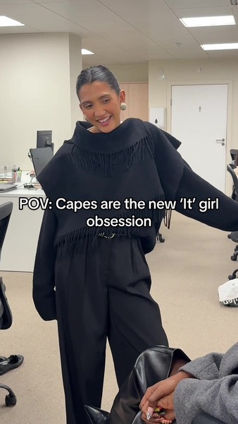 Cool girls are wearing capes… Cape Jackets Scarf Coats Office Style