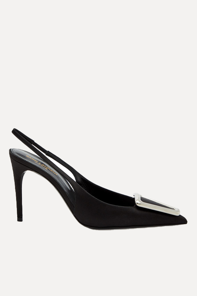 Farida 85 Satin Slingback Pumps  from Saint Laurent 