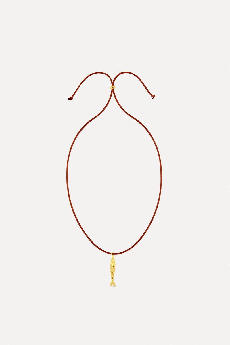 Molten Fish & Cord Adjustable Necklace from ORELIA 