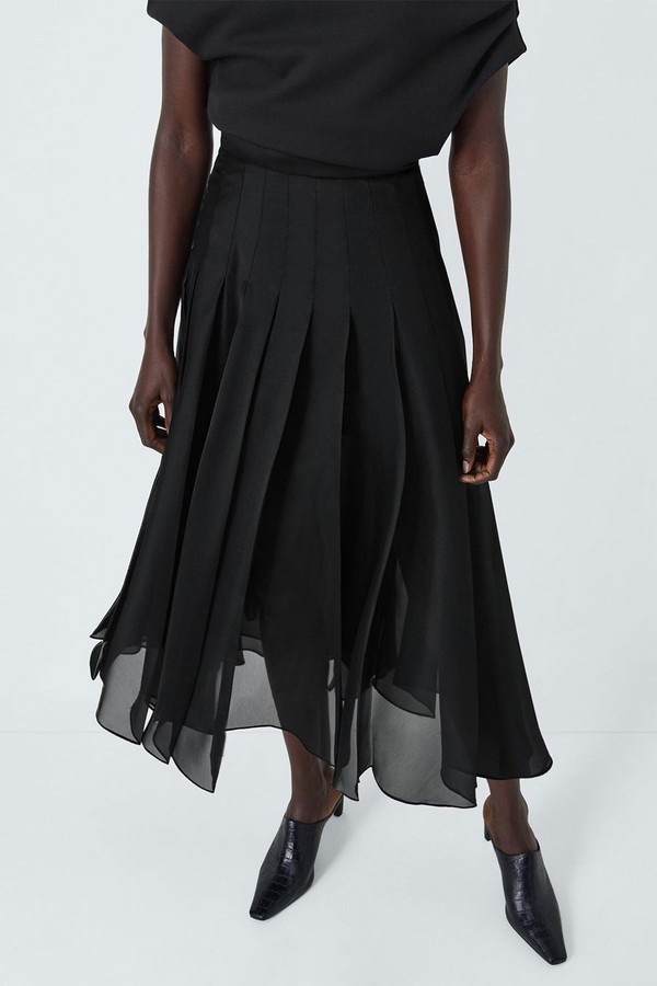 Sheer Wide Pleated Midi Skirt from John Lewis x A.W.A.K.E. MODE