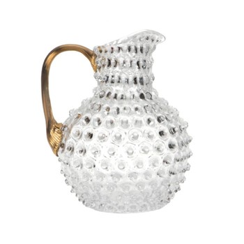 Clear Bobble Jug with Gold Handle from Sophie Conran